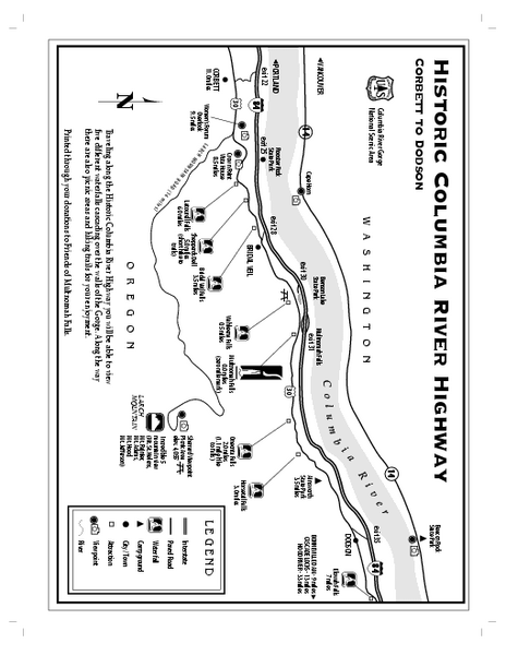 Historic Columbia River Highway Map Historic Columbia River Highway Map - Columbia River Gorge • Mappery