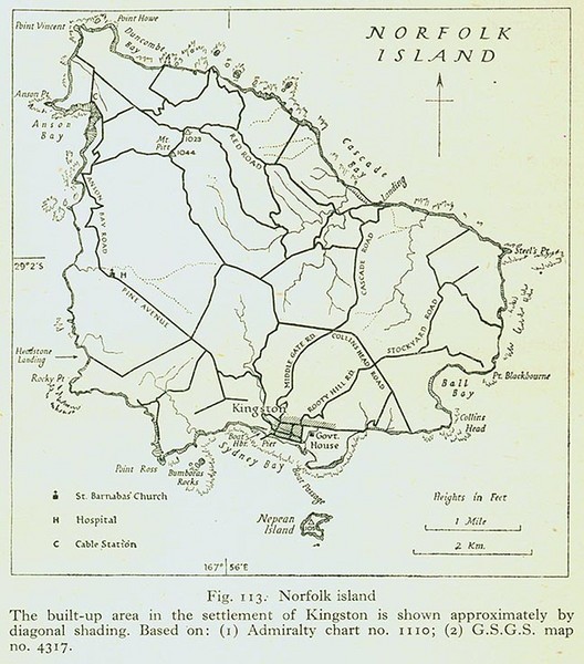 Historic Norfolk Island Map