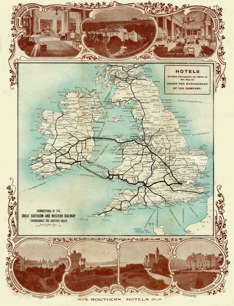 Historic United Kingdom Railroad Map