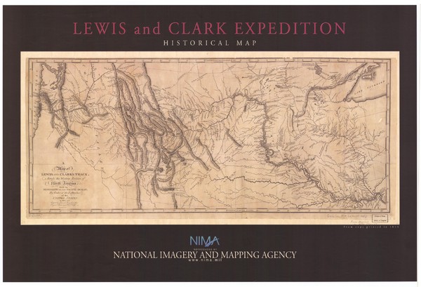 Historical Lewis and Clark Expedition Historical Map - United States