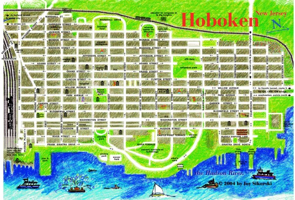 Hoboken Walking Tour map