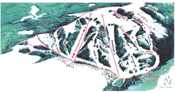 Hogadon Ski Area Trail Map