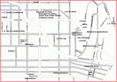 Hollywood, Silverlake, and Echo Park gallery map
