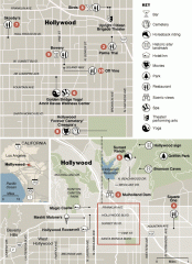 Hollywood map Hollywood map