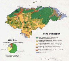 Honduras Land Use and Land Utilization, 1983 Map Honduras Land Use and Land Utilization, 1983 Map