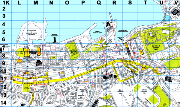 Hong Kong Hotel Map