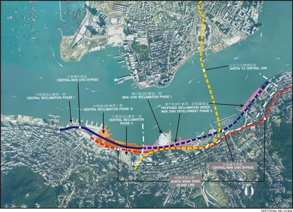 Hong Kong Island Land Reclamation Map