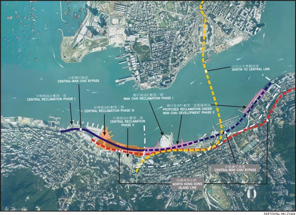 Hong Kong Island Land Reclamation Map