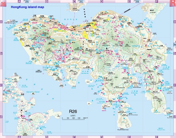 Hong Kong Island Map