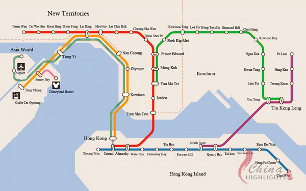 Hong Kong Subway Map