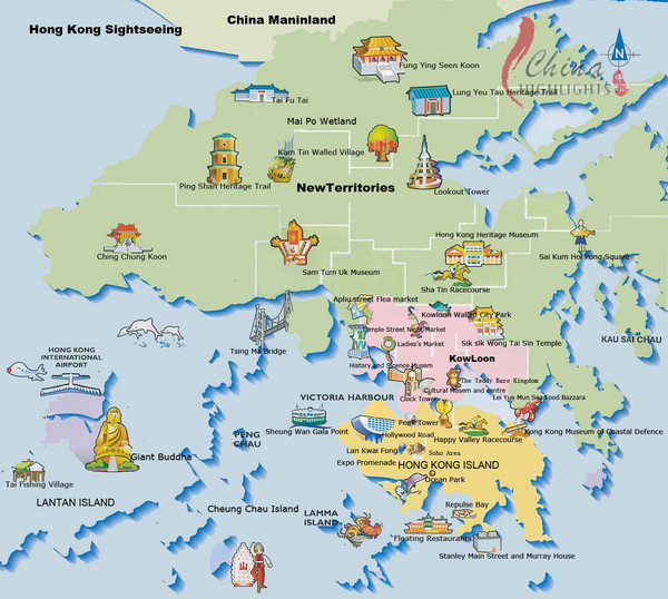 Hong Kong Tourist Map