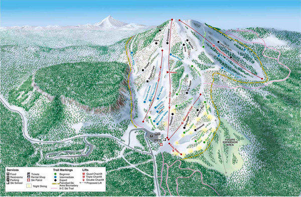 Hoodoo Mountain Ski Trail Map