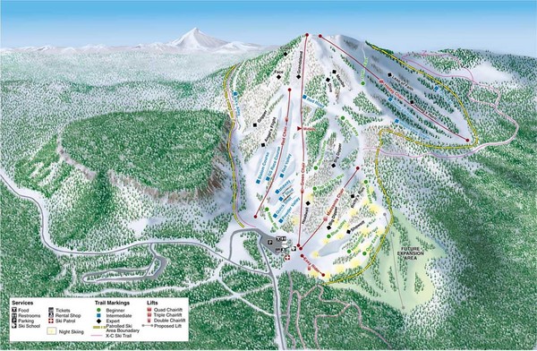 Hoodoo Ski Area Ski Trail Map
