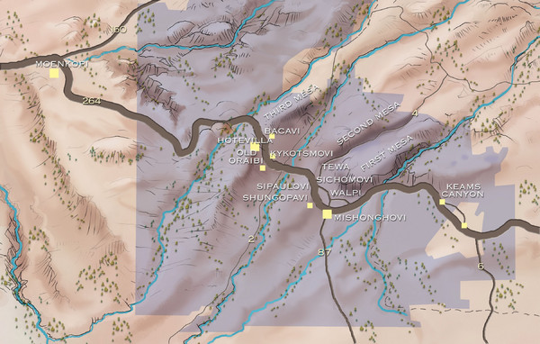 Hopi Reservation Map