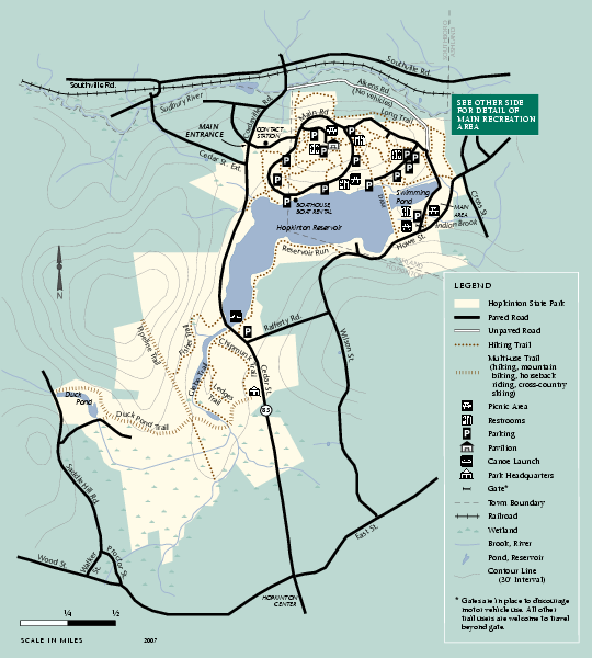 Hopkinton State Park trail map