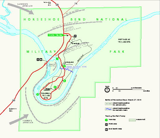 Horseshoe Bend National Military Park Official Map