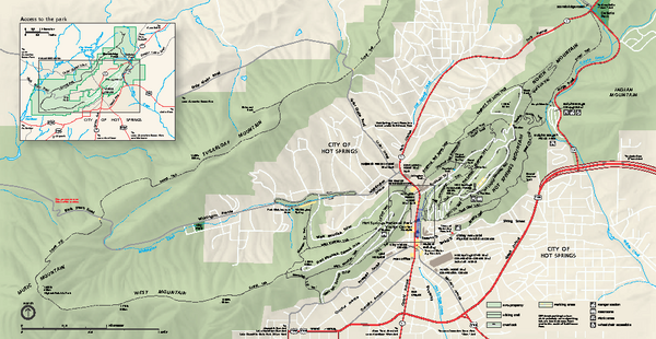 Hot Springs National Park map