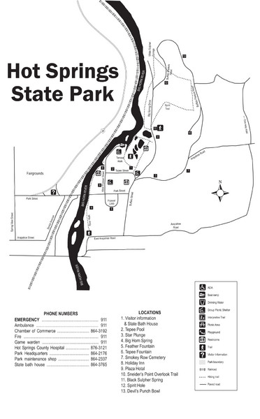 Hot Springs State Park Map