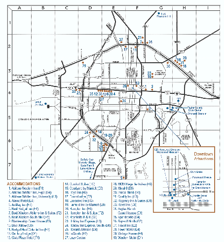 Hotels in Abilene, Texas Map