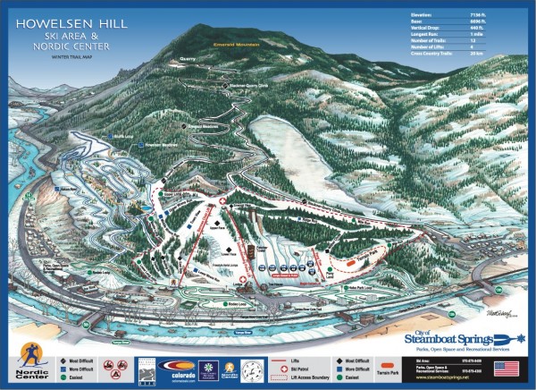 Howelsen Hill Ski Trail Map