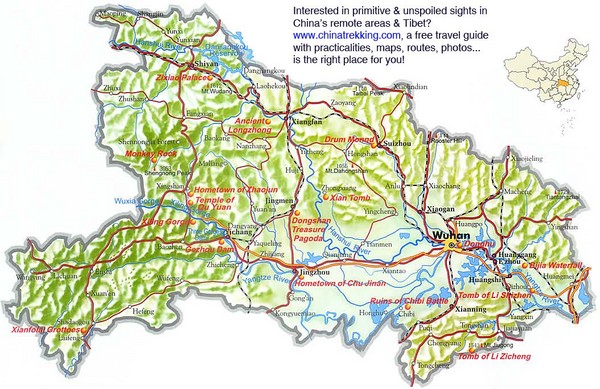 Hubei Tourist Map