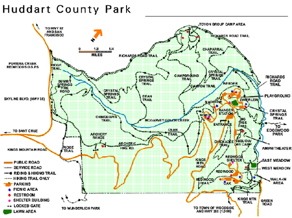 Huddart County Park Map