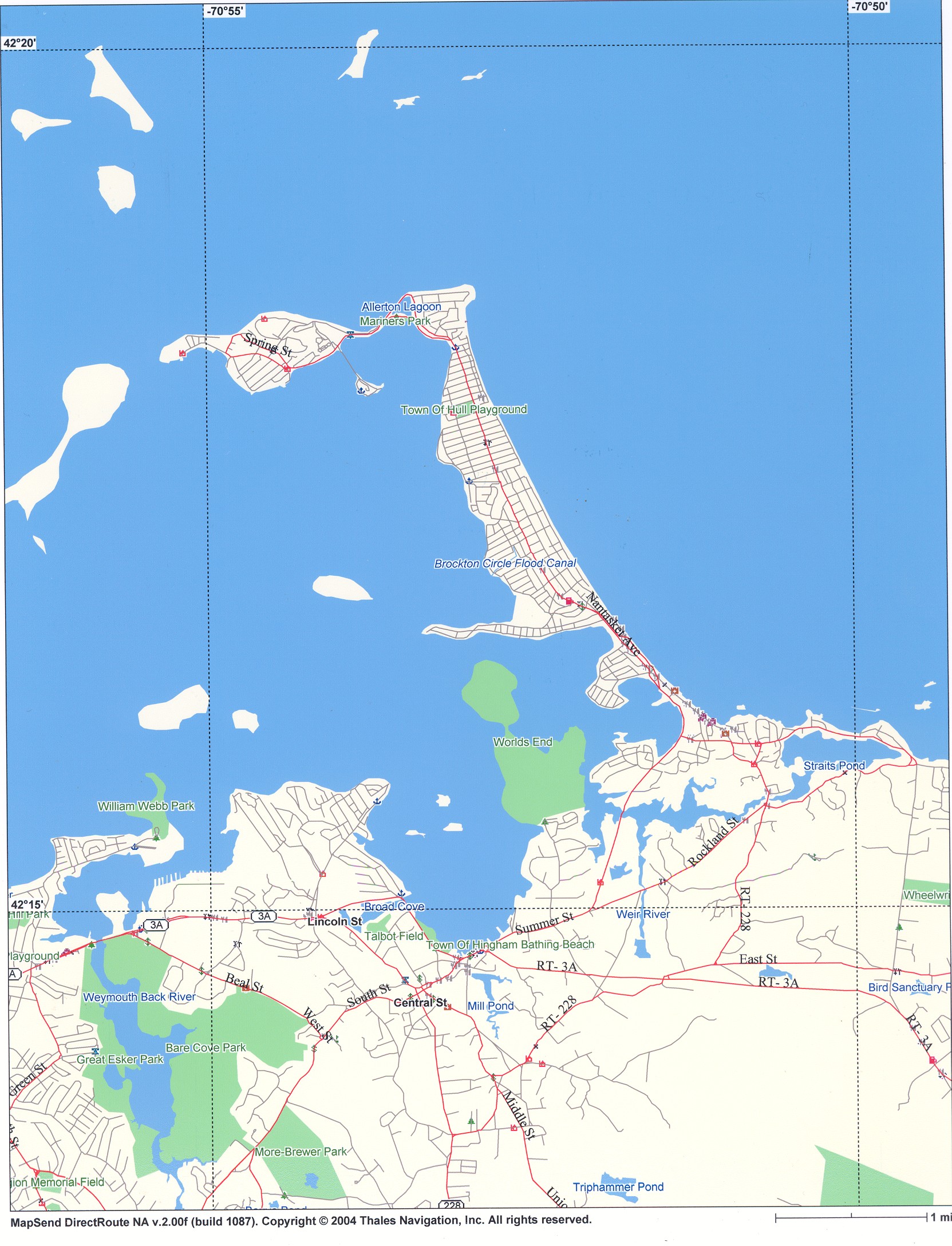 Hull Town Map Hull MA • mappery