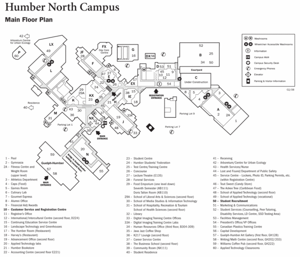 Humber College North Campus Map