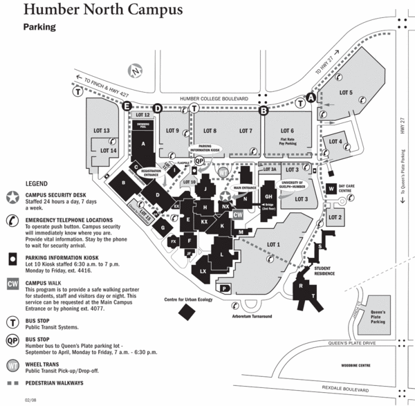 Humber College North Campus Map Humber College North Campus Parking Map - 205 Humber College Blvd Toronto  Ontario Canada M9W 5L7 • Mappery