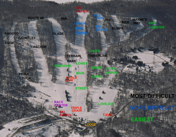 Hunt Hollow Ski Trail Map