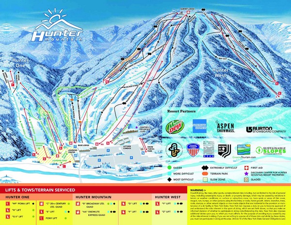 Mohawk Ski Trail Map Hunter Mountain Trail Map - Hunter Mountain Ny • Mappery