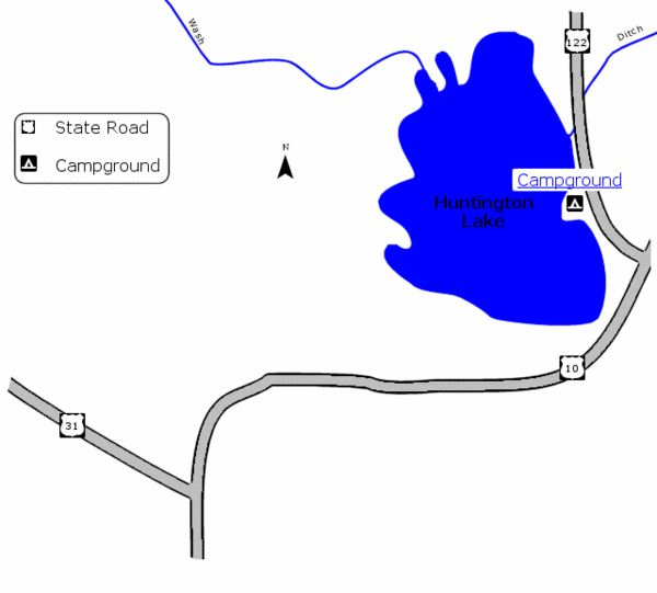 Huntington Lake State Park Map
