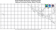 Hurricane Tracking Chart, East Pacific Map