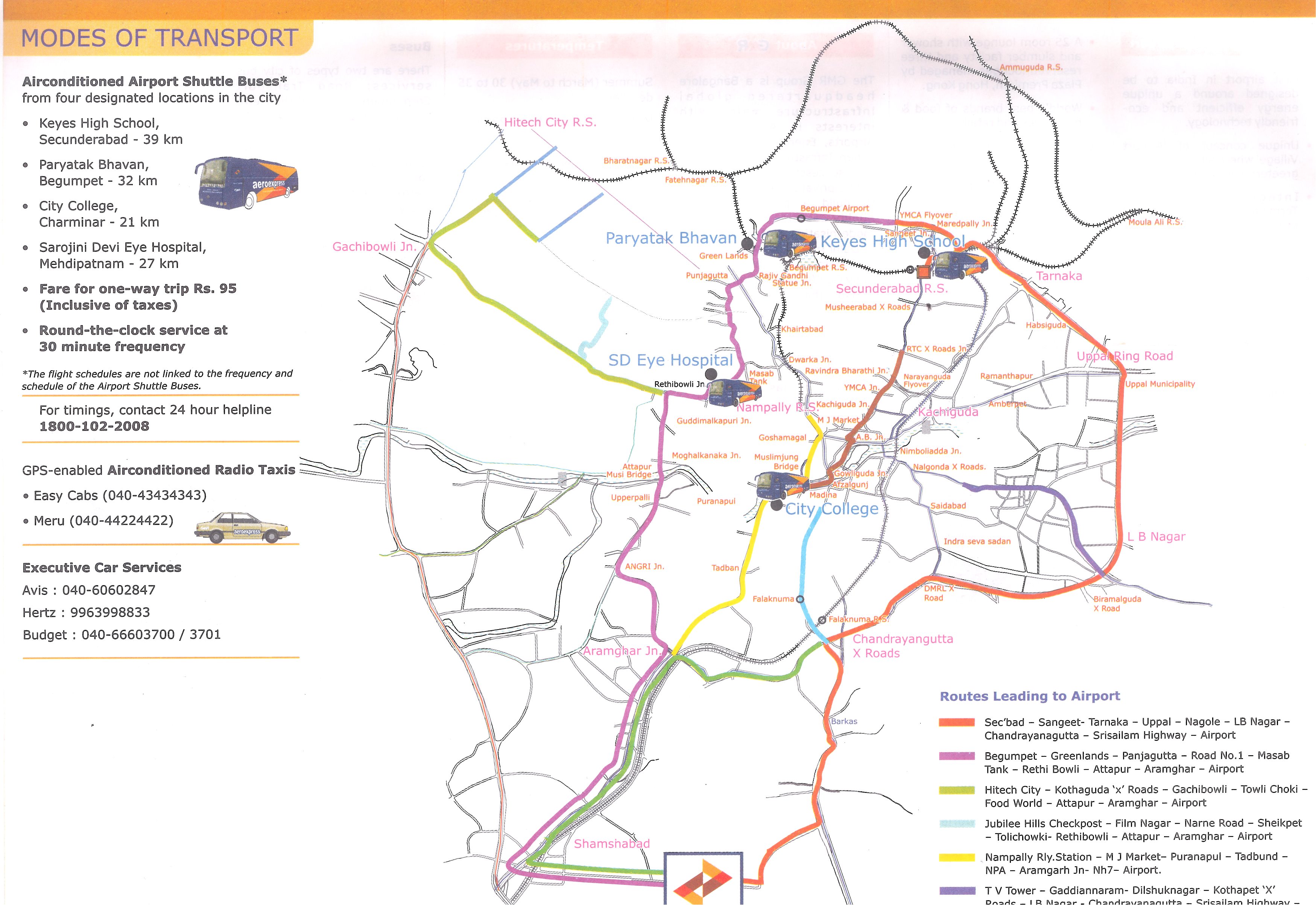 Hyderabad Transportation Map 