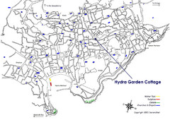Hydra, Greece Tourist Map