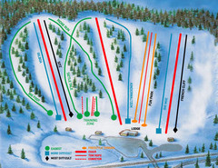Hyland Ski and Snowboard Area Ski Trail Map