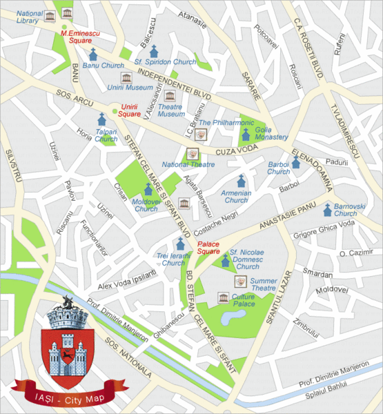 Iasi Tourist Map