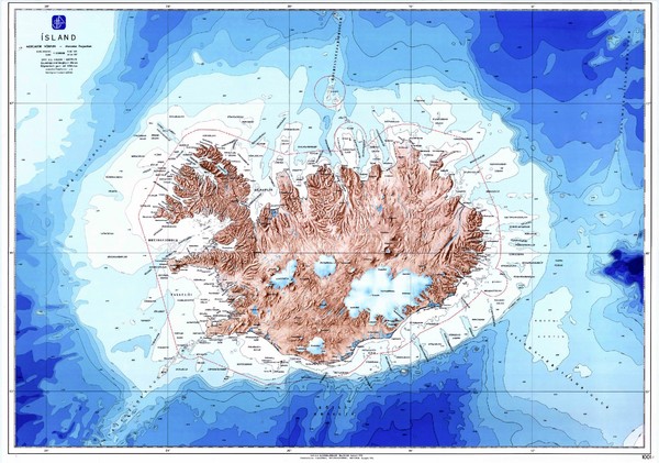 Iceland Physical Map