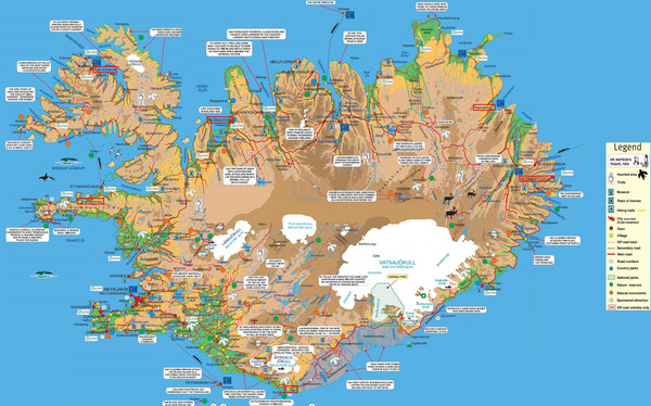 Iceland Tourist Map