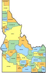 Idaho Counties Map Idaho Counties Map