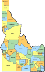 Idaho Counties Map