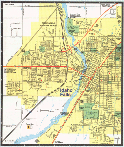 Idaho Falls, Idaho City Map