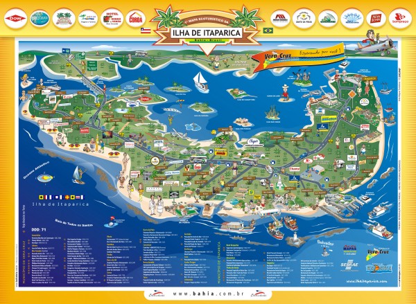 Ilha de Itaparica Tourist Map