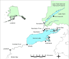 Iliamna lake Map