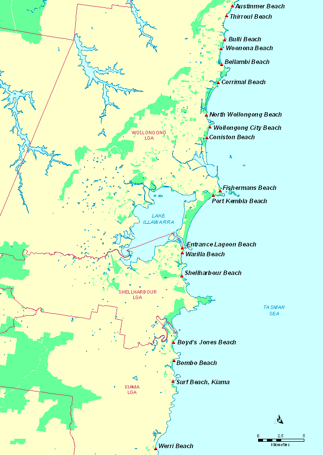 Map Of Bulli Nsw Illawarra Australia Beach Tourist Map - Illawarra Australia • Mappery