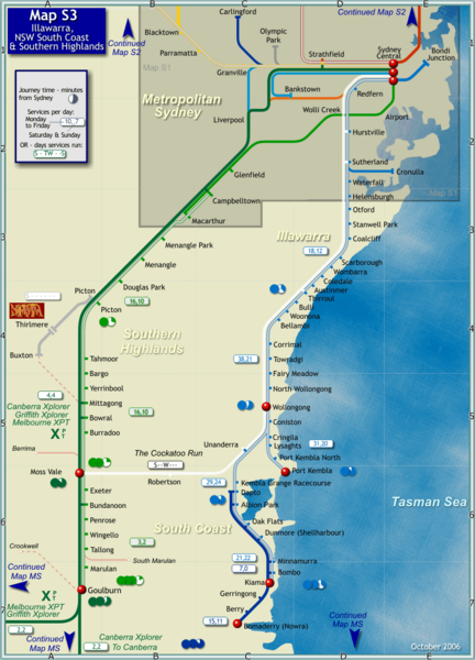 Illawarra Rail Map