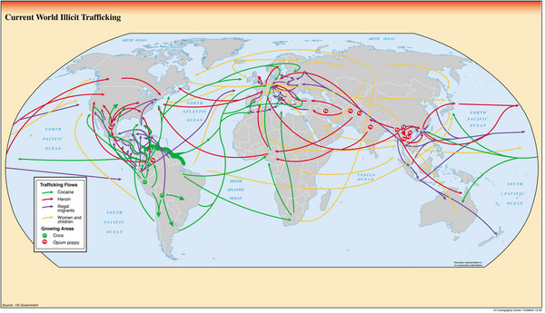 Illicit Trafficking Routes World Map