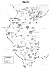 Illinois Airport Map