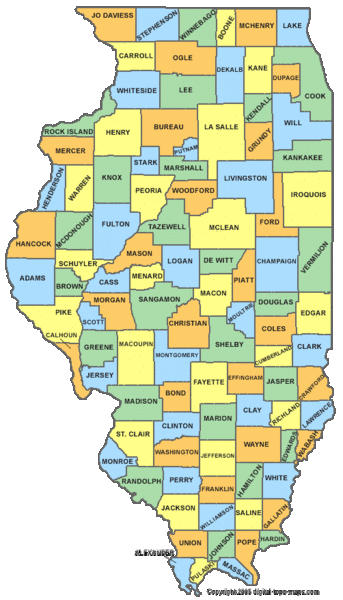 Illinois Counties Map