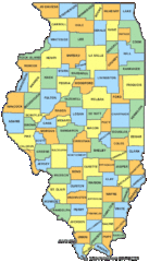 Illinois Counties Map Illinois Counties Map